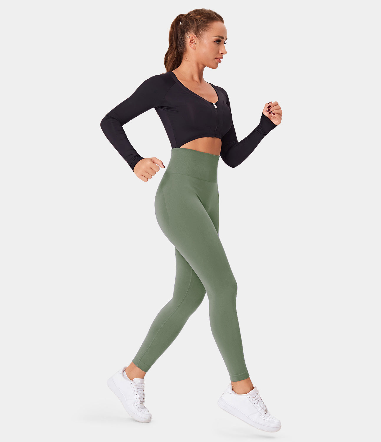 Nudely Women's High Waisted Booty Lifting Tummy Control Leggings