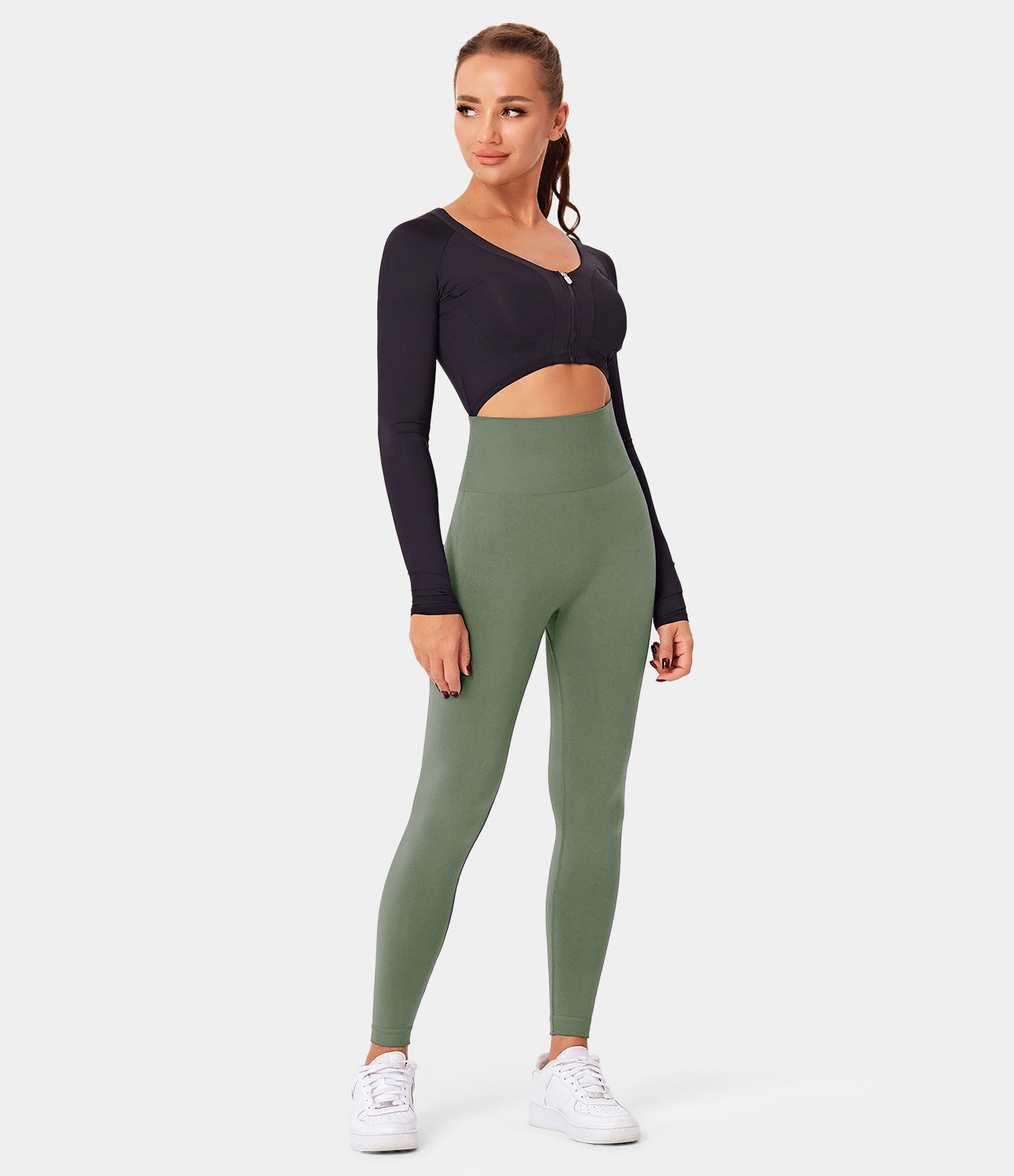 Nudely Women's High Waisted Booty Lifting Tummy Control Leggings