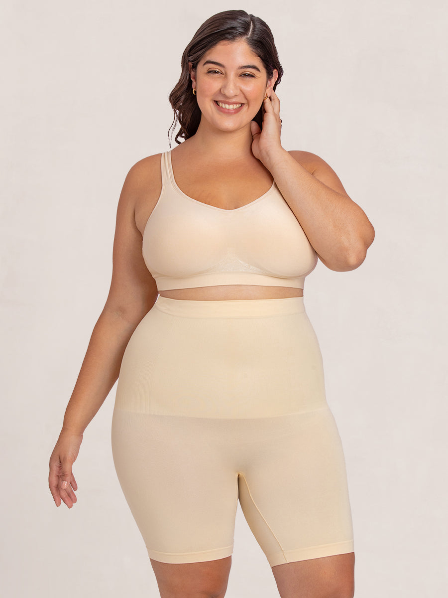 Nudely Women's High Waisted Butt Lifting Shaper Shorts - Nylon