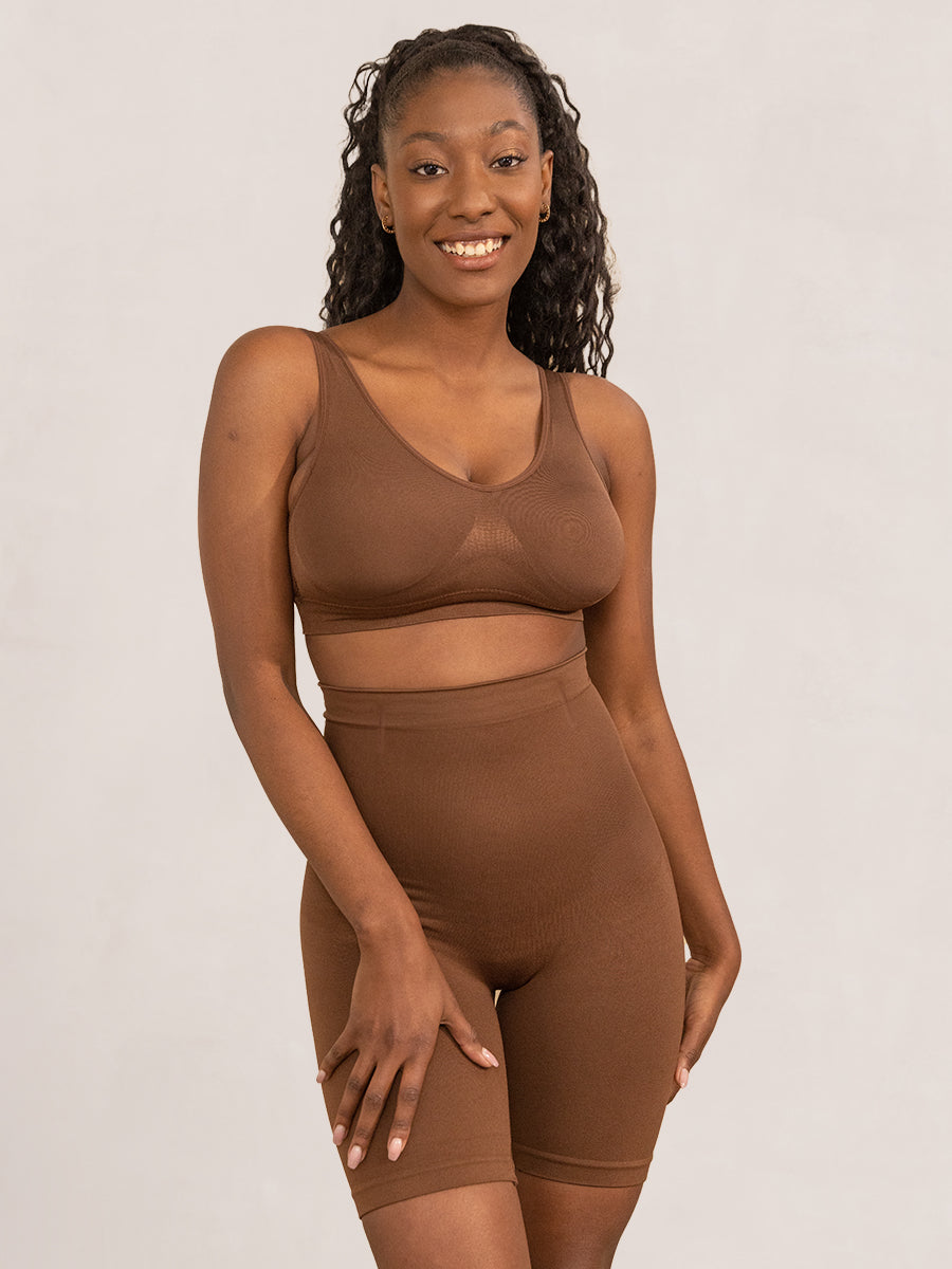 Nudely Women's High Waisted Butt Lifting Shaper Shorts - Nylon