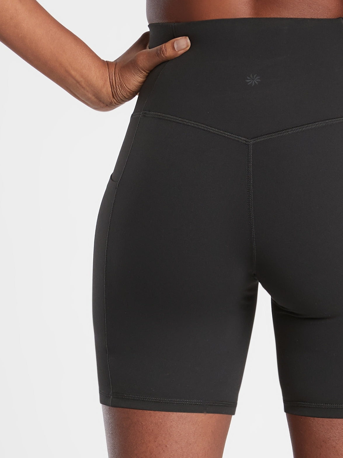 Nudely Women's High Waisted Shorts in Navy - Nylon