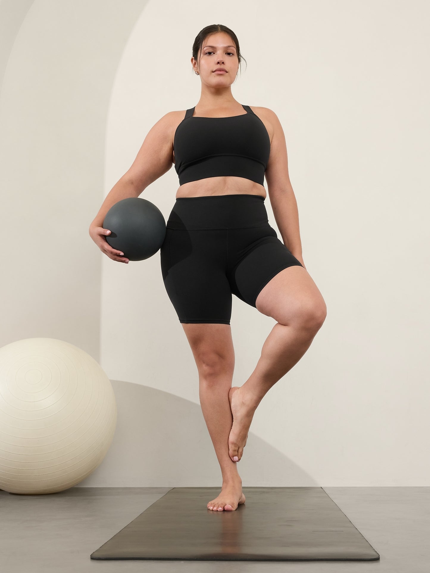 Nudely Women's High Waisted Shorts in Navy - Nylon