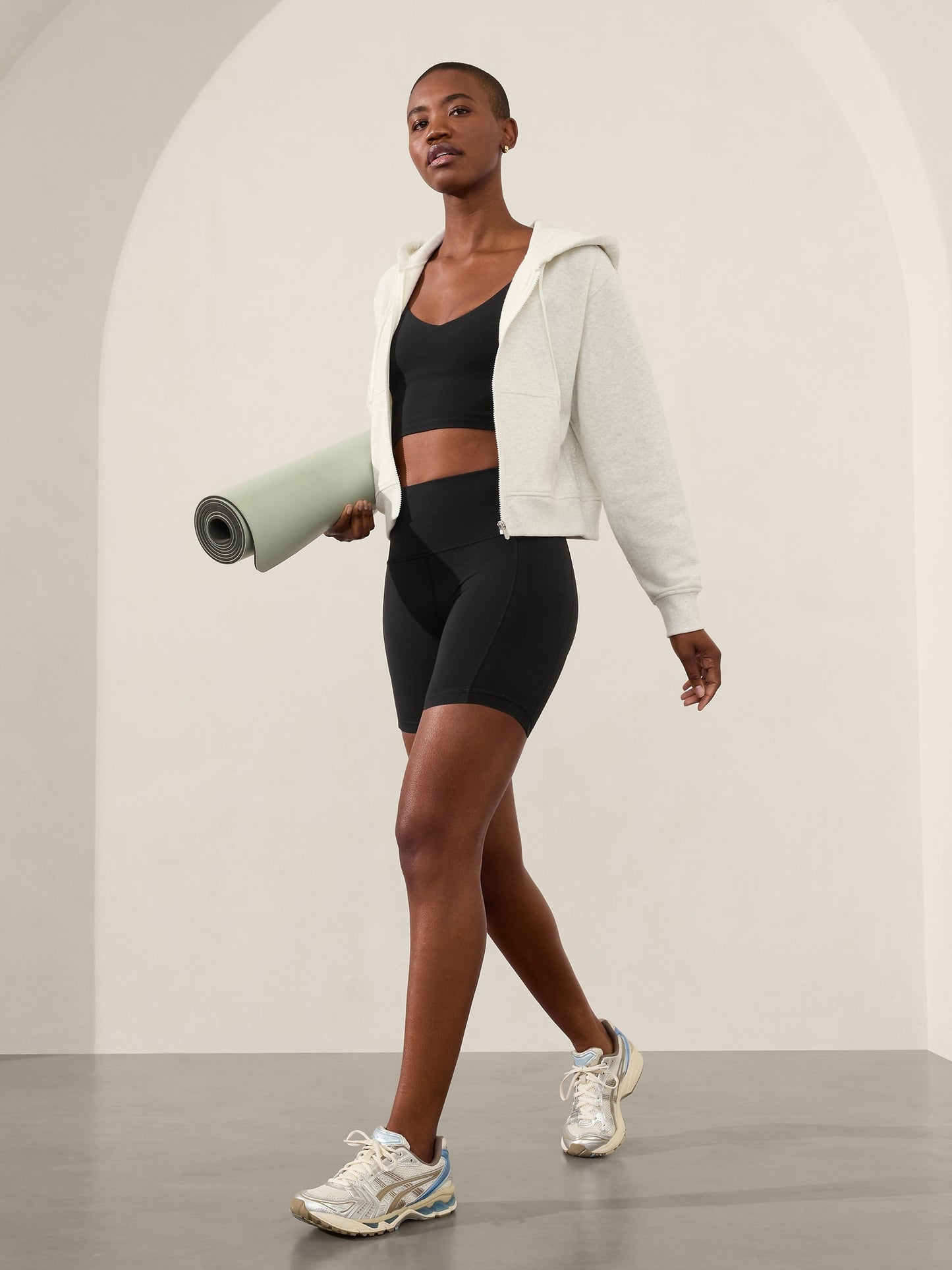 Nudely Women's High Waisted Shorts in Navy - Nylon