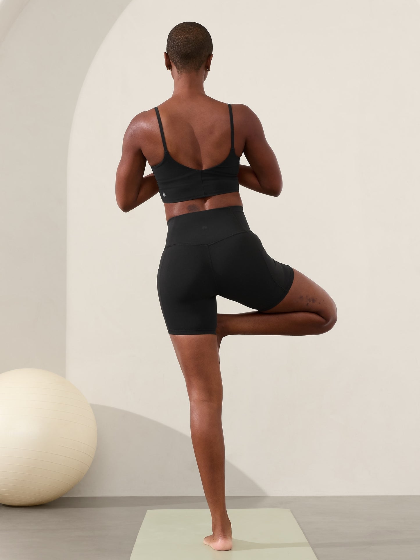 Nudely Women's High Waisted Shorts in Navy - Nylon