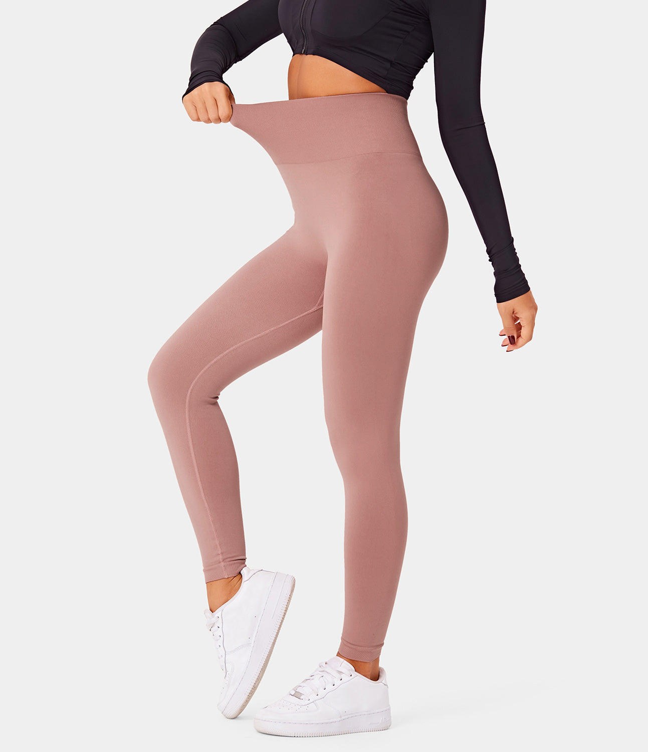 Nudely Women's High Waisted Booty Lifting Tummy Control Leggings